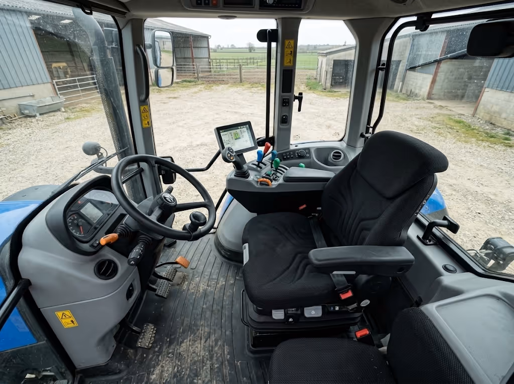Poste de conduite et cabine du tracteur agricole